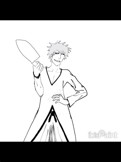 Drawing Ichigo Kurosaki with Ibis Paint