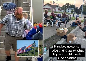 Homeless Americans watch as Afrikaner 'refugees' arrive for 'better life'