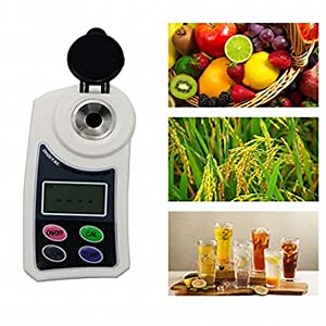 Digital Refractometer Brix Meter Tester for Measuring Sugar Content Water Samples Food Fruits Crops Range 0 to 55.0% Brix
