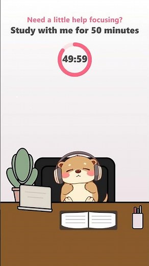 50/10 Pomodoro Timer with Pink Noise for Deep Focus 📖 ✍️ #timer #study #focus #fyp #exam #students