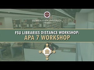 FSU Libraries: APA 7 Workshop