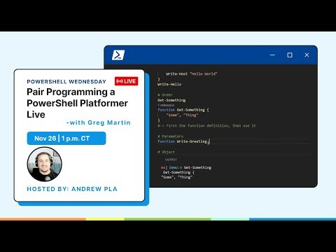Pair Programming a PowerShell Platformer Live