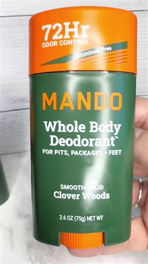 Mando Deodorant Whole Body Deodorant Multipack If you’re looking for a whole body deodorant for men, this is one a lot of people are adding to their routine. Mando Whole Body Deodorant is designed for pits, private areas, feet, and everywhere else—not just underarms. It’s a smooth solid, aluminum-free, and designed for long-lasting odor protection up to 72 hours. The Clover Woods scent is clean and subtle, not overpowering, making it easy to use daily. This is one of those products that tends to