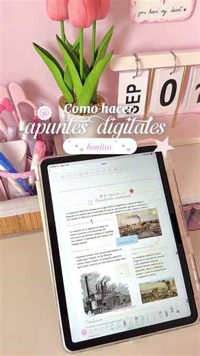 🌷| Pt.14 ｡･ﾟ♡ﾟ･A 1 episodio del final de la serie, esta vez le tocó a quienes hacen apuntes digitales 🍓 #StudyTips #studytok #freenotes #notetaking #apuntesbonitos