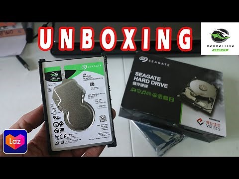 Seagate BarraCuda 1TB 2.5inch ST1000LM048 Unboxing and Installing