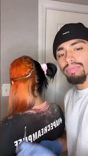 Orange & Black Split Dye DIY 💇‍♀️🧡🖤