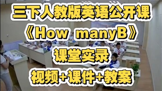 三下人教版英语公开课《How manyB》视频 课件 教案