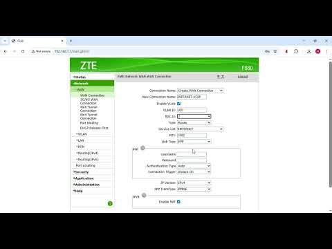 ZTE F660 Configuration