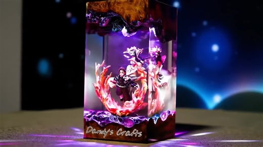 Hot Anime Model Anime Dem.on Slayer Epoxy Resin Lamp Night Light, Tan.jiro Figure, Kam.ado Ne.zuko Figure, Handmade, Christmas Gift - Etsy
