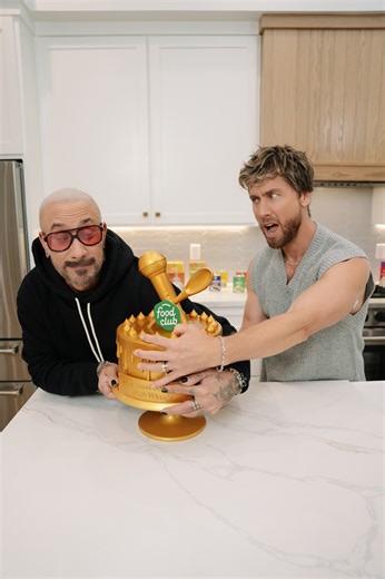 214K views · 8.8K reactions | AJ McLean and I faced off in the ultimate Boyband Bakeoff and now it’s up to YOU. Drop your vote in the comments: #teamNSYNC or #TeamBSB? And the sweetest part? It’s all for a good cause! Food Club is teaming up with Feeding America to help provide 5 million meals* in 2025. Check out www.foodclub.com to learn more and get your bake on! | Lance Bass | Facebook