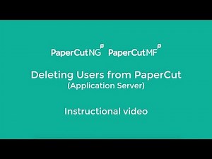 Deleting Users from PaperCut