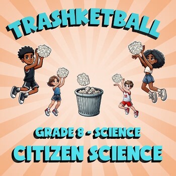 Citizen Science TRASHKETBALL Science Game - No Prep Grade 8 Review Activity