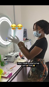 Between a beautician and her shy client. 😂😂 📹VC: TT/milash_aesthetic | EMMA COURAGE