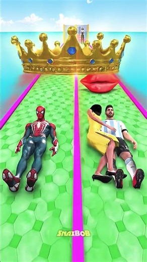 GTA V New Kiss or Save Run Spider-man vs Messi Funny Epic Challenge! #gta​ #Messi​ #spiderman​