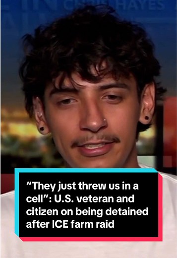 “They just put us in a cell without anything, phone call, attorney, speaking to anyone. They just threw us in a cell.” Although George Retes told ICE officials that he is a U.S. veteran and citizen just trying to get to work, during a farm raid in California, Retes was detained by ICE for three days. Retes joins @All In with Chris Hayes to share his experience after being released. #ice #politics #news