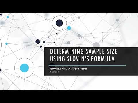 Determining Sample Size using Slovin’s Formula - PPT for Teachers