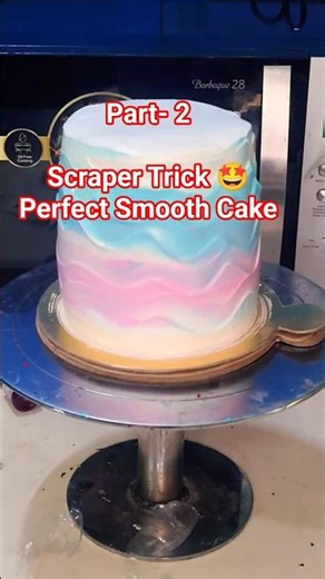 Fresh Cream Wave Cake Design 😍 | No Buttercream | Easy Scraper Technique