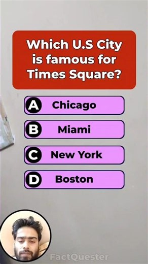 Which U.S City is famous for Times Square? #usagk