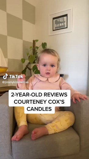 2-year-old TikTok baby reviews Courteney Cox’s candles! | candle baby