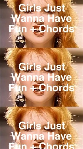 Girls Just Wanna Have Fun Backing Track for Guitar Players
