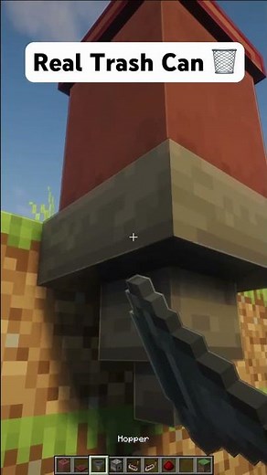 EASY Working Trash Can in Minecraft! #minecraft #minecraftredstone