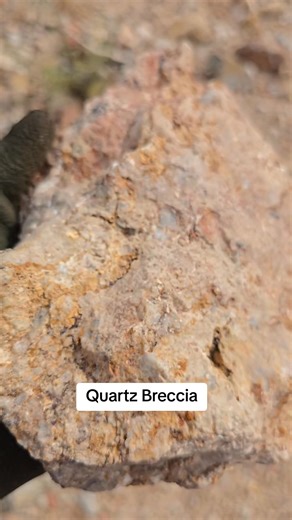 Quartz breccia is a rock made up of angular fragments of quartz that have been broken and re-cemented, usually by silica (and sometimes sulphides, iron oxides, or carbonate). What it means geologically A. Brecciation = brittle fracturing due to tectonic stress, faulting, shearing, or hydrothermal fluid pressure. B. The broken quartz fragments (clasts) are later cemented by quartz or mineral-rich fluids. C. Common in fault zones, shear zones, and vein systems. Why it matters in mineral exploratio