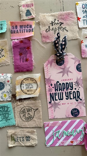The Curated and Crafted Home on Instagram: "Now in the shop- hand stamped tags, fabric labels, patterned fabric pieces and a pocket for your journals and slow stitching projects! #ephemera #junkjournaling #slowstitching #papercrafts #fabrictags"