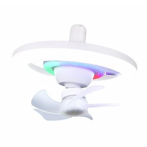 Yinanstore Ceiling Fan with Light 10" Ceiling Fan Light Dimmable Silent RGB Fan Lamp Lighting Tool for Home Apartment Bedroom Study Room - Walmart.ca