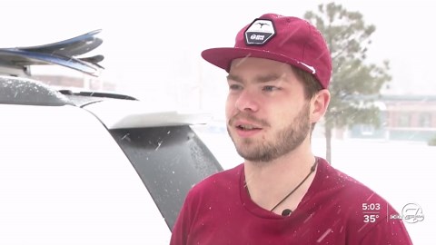 Drivers on brave road conditions during Colorado's morning snow Saturday