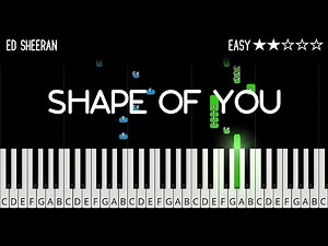 Ed Sheeran - Shape of You - EASY Piano Tutorial