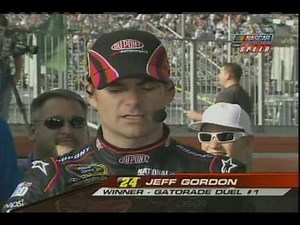 Jeff Gordon Wins 2009 Daytona Gatorade Duel ~ Ingrid/Ella Sophia ~ Victory Lane Part 2