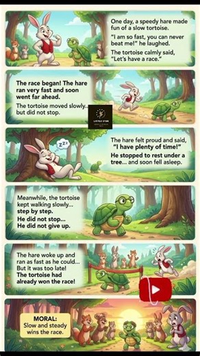 Slow and steady wins the race. #bedtimestories #moralstories