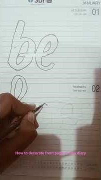 how to decorate front page of new diary