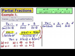 Core 4 Maths A-Level Edxecel - Partial Fractions (3)