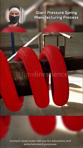 Giant Pressure Spring Manufacturing Process #Manufacturing #Engineering #Steel