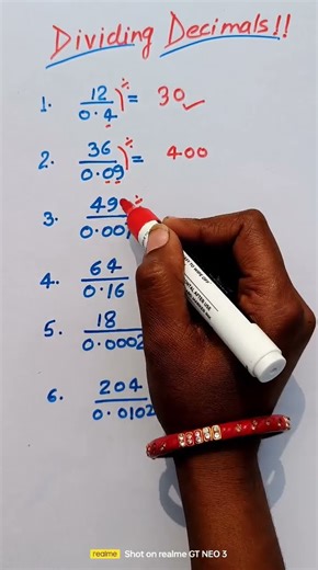 Dividing Decimal Rules [Short_Tricks] #decimaldivision #decimalshorttricks #decimalfraction