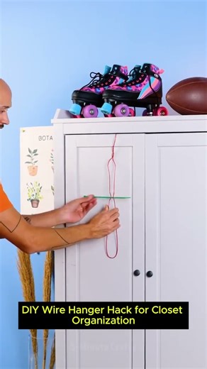 Trick thing DIY Wire Hanger Hack for Closet Organization #lifehacks #diy #trickthing
