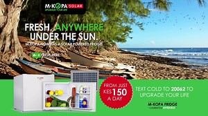 Upgrading your business just got easier. Get the M-KOPA 100L SOLAR Fridge and attract more customers with a chilled soft drink. See how you can get it in easy instalments here: https://bit.ly/2HK7MLQ. #UpgradeYourLife | M-KOPA Kenya