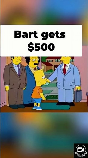 Bart gets a $100,000 settlement from Krusty