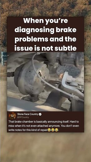 When you're diagnosing brake problems and the issue is not subtle