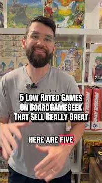 Here Are 5 Low Rated Board Games That Actually Sell Really Great. #boardgames #bgg