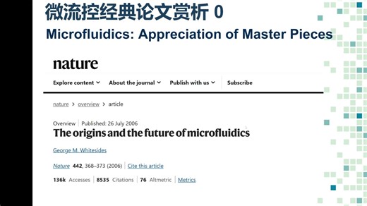 微流控经典论文赏析 0 The origin and future of microfluidics