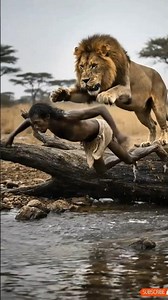 Ancient Lion Vs Primitive Humans | 5 Million Years Ago