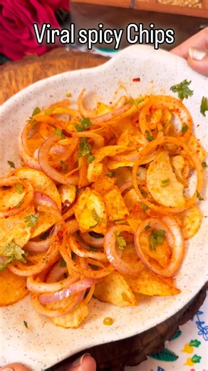 Viral Spicy Chips Recipe 😋❤️❤️#shorts #viralrecipe #snacks #viral #recipe #trending