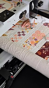 Crosshatching is one of my go-to quilting motifs for small patchwork blocks—but I always challenge myself to quilt the entire design without stopping to cut threads! For this adorable quilt (pieced by my client Kenzy 💕), I used my Mini 4-N-1 Machine Quilting Ruler along with the Piece N Quilt Pop Socket Ruler Grip to create smooth, continuous lines. I’m quilting this one with a fun combo of free-motion quilting and ruler work, and I can’t wait to share more of the process with you! 🧵 Want to l