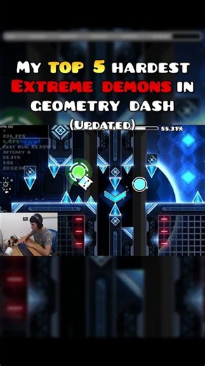My top 5 HARDEST extreme demon levels in Geometry Dash (Updated) #geometrydash #gd
