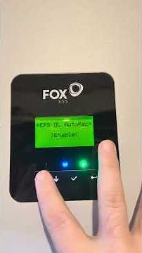 Fox ESS - Enable EPS/UPS auto overload recovery