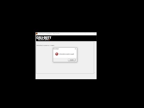 Solución al error unhandled exception caught en Call Of Duty Black Ops 2