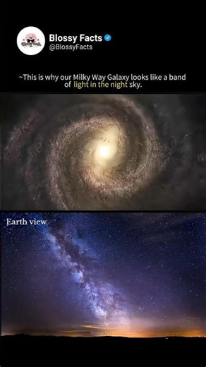 why the milky way looks like a band of light in the sky? 🤔