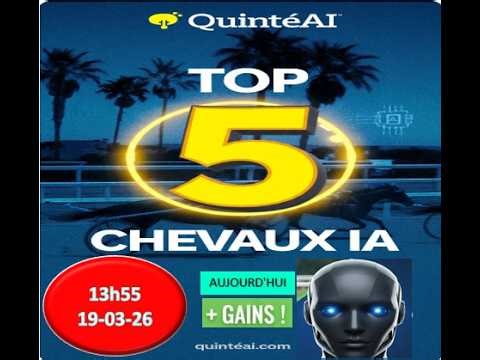 🔥Quinté+ du jour 19/03/2026 a Saint-Cloud✅ Nos combines 🤖 IA à 5 chevaux.